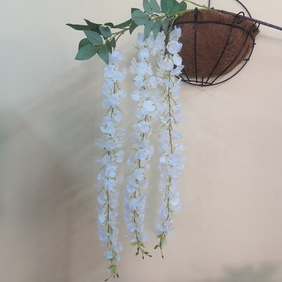 Hanging fabric Branch Wedding Decor artificial wisteria flower