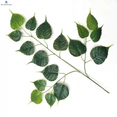 Factory Direct Artificial Bodhi Leaf Indoor Green Plant Decoration Fake Tree Leaves