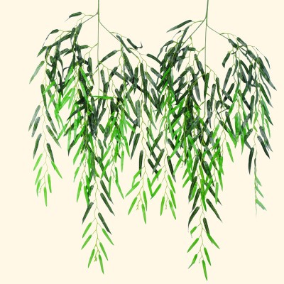 Different Shape Modeling Artificial Willow Tree Branches Strip For Sale Green Home Decoration